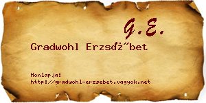 Gradwohl Erzsébet névjegykártya